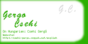 gergo csehi business card