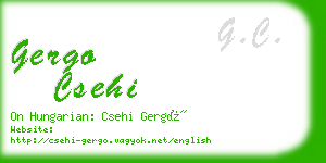 gergo csehi business card